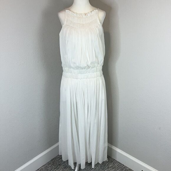 Three Graces White Cotton Maxi Size 6 - Picture 2 of 16